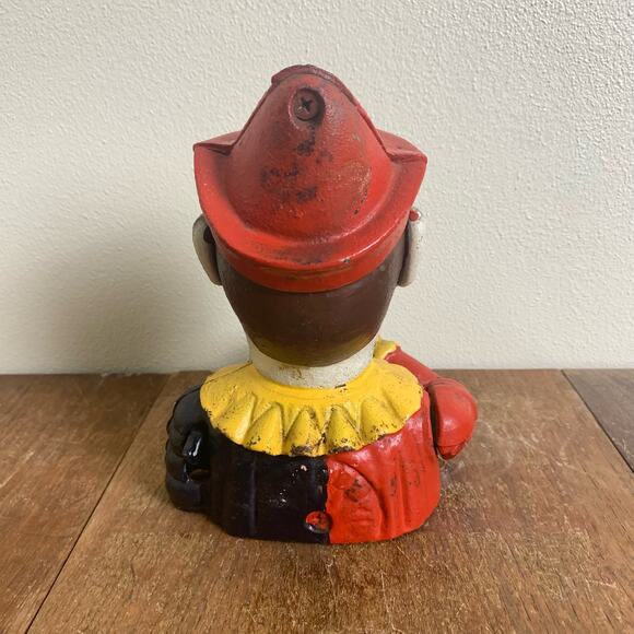 Vintage The Book Of Knowledge Humpty Dumpty Clown Cast Iron Mechanical Bank - Picture 4 of 8